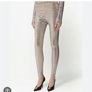 BURBERRY Metallic Paillette - embellished leggings